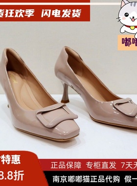 KISSCAT接吻猫2025春季通勤高跟气质浅口单鞋女高跟鞋KA65118-10