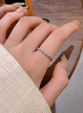 轻奢锆石戒指小众设计女