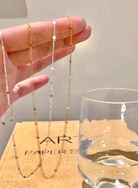 简约波光闪片素链女轻奢高级感