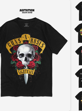 复古旧欧美摇滚重金属乐队印花短袖T恤男女上衣高街头风ACDC青年