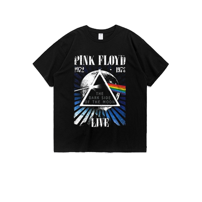 PinkFloyd短袖t恤男女摇滚印花图案ins高街潮牌宽松纯棉夏季上衣