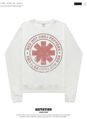 欧美高街摇滚秋冬卫衣男女圆领潮牌休闲宽松上衣外套in红辣椒RHCP