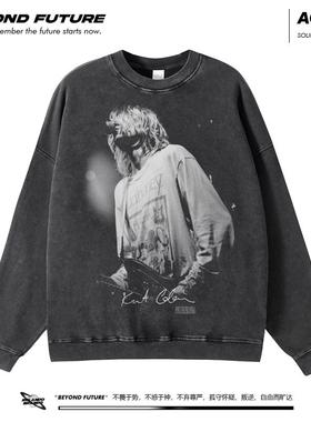 NIRVANA涅槃美式水洗做旧复古宽松潮牌摇滚中性男女卫衣上衣潮牌