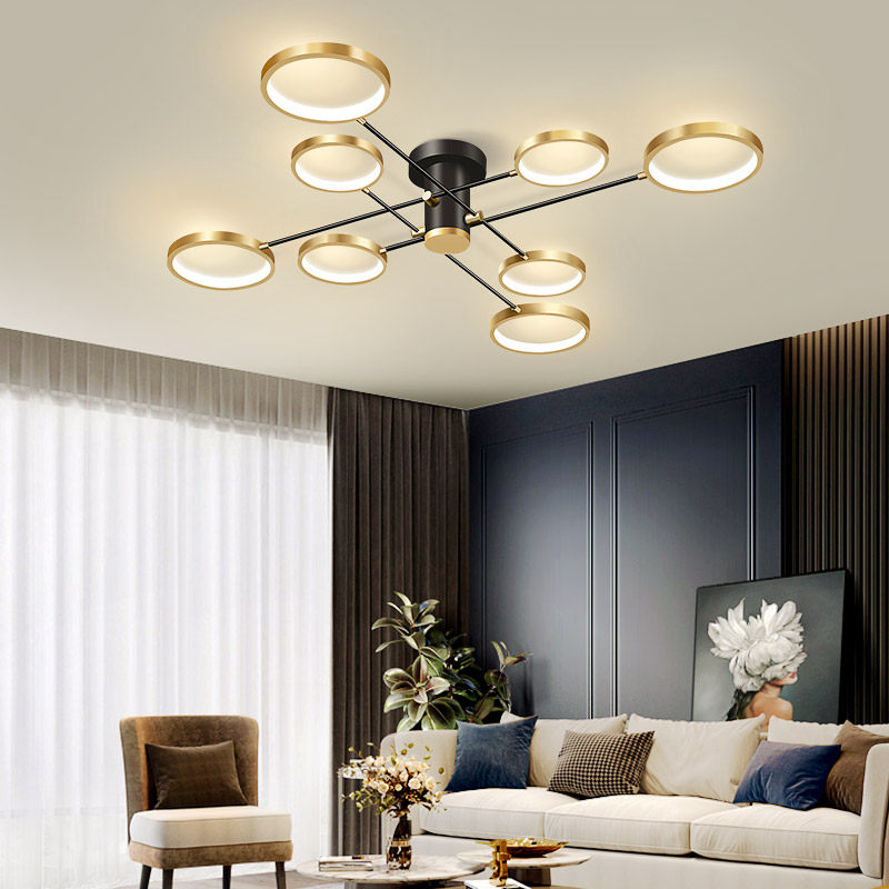 LED 천장 조명 2024 새로운 미니멀리스트 거실 램프 마스터 침실 샹들리에 컬렉션 현대 단순하고 대기적인 집