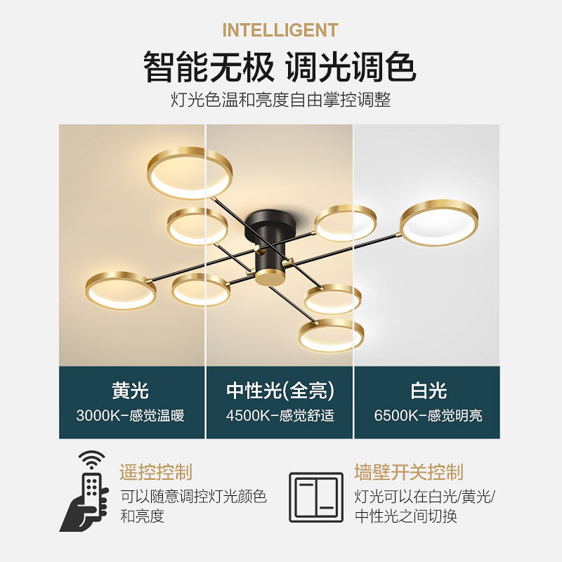 LED 천장 조명 2024 새로운 미니멀리스트 거실 램프 마스터 침실 샹들리에 컬렉션 현대 단순하고 대기적인 집