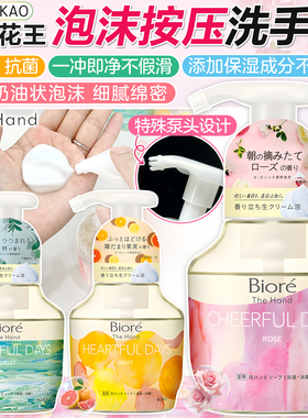 日本进口花王碧柔浓郁奶油泡沫洗手除菌滋润保湿按压洗手液