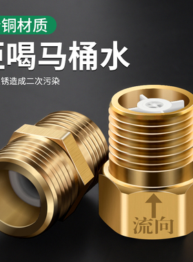 单向止回阀卫生间水管马桶防反水回水4分止逆阀热水器水表逆止阀