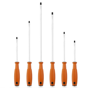 保联一字批穿心敲击螺丝刀平口改锥十字起子加长杆梅花超硬工业磁