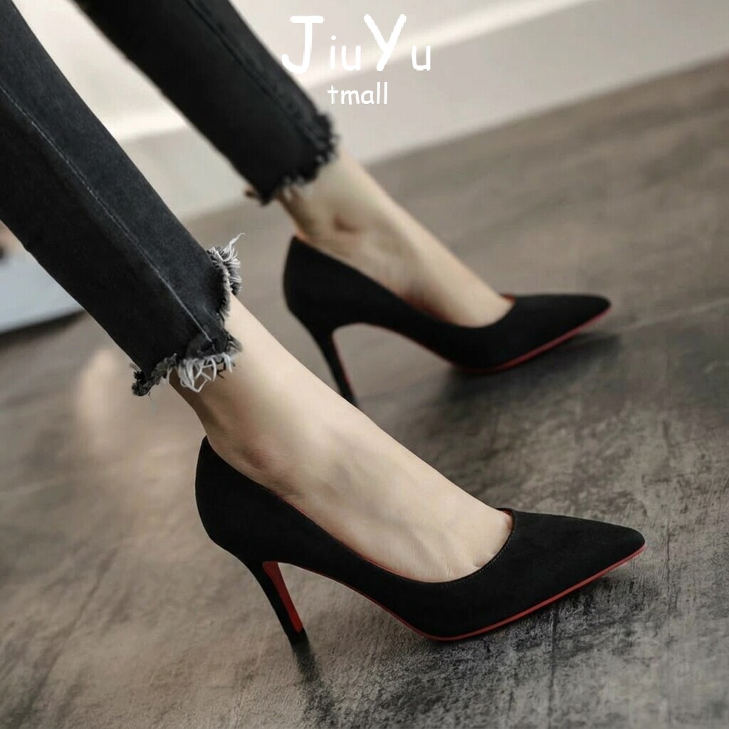 工作鞋黑色高跟鞋女职业图片