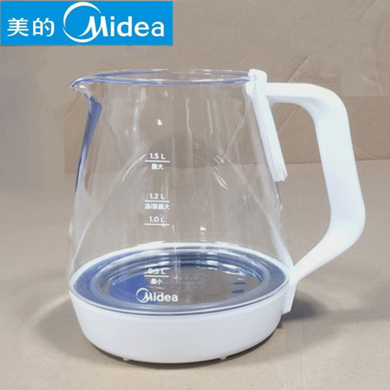 美的养生壶盖子配件mk-ge1506/wge1506c玻璃壶身1.5l壶体上盖正品