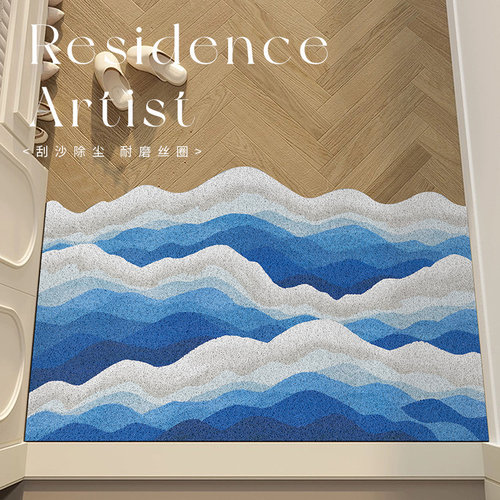 海浪丝圈入户门地垫防滑脚垫定制
