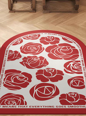 入户门皮革地垫进门家用脚垫玄关大门口门垫防滑pvc红色地毯喜庆