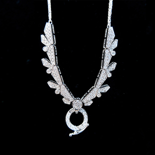 宝创集18K金0.7克拉天然钻石晚装链晚宴生日婚礼百搭项链肖邦链