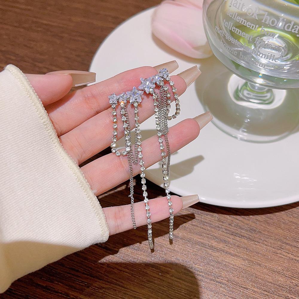 韩版小众五角星耳饰轻奢高级感秋冬百搭设计感耳钉气质星星耳环女