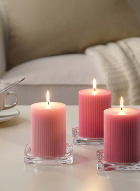 宜家香薰蜡烛安神助眠瑜伽圣诞节新年生日天然植物薰衣草浪漫香氛