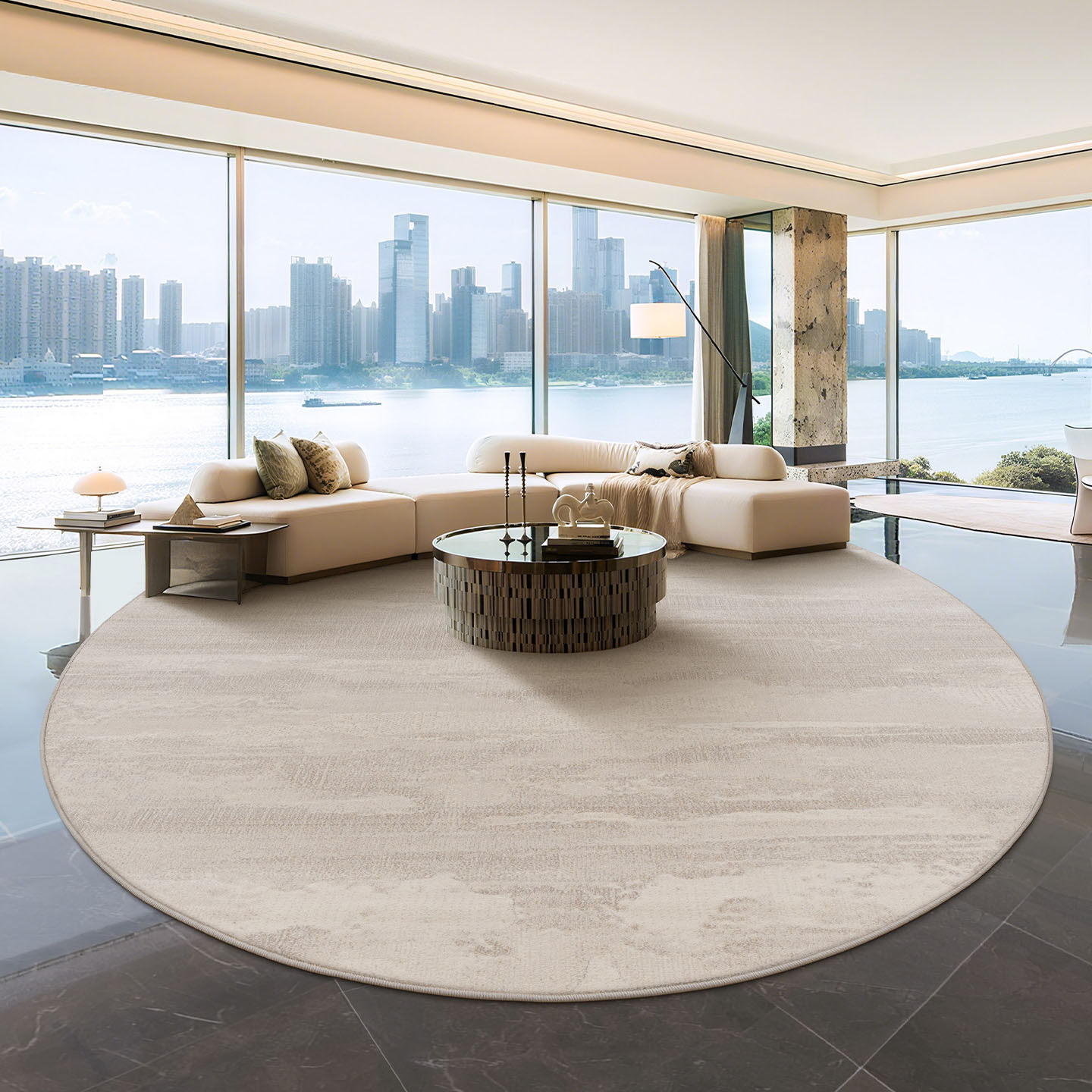 2025新款圆形轻奢高级感客厅地毯