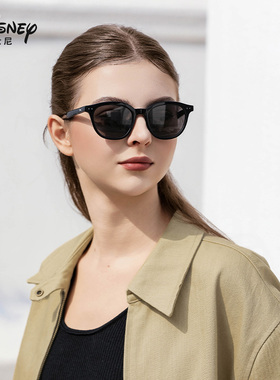 迪士尼女圆框防晒防紫外线墨镜