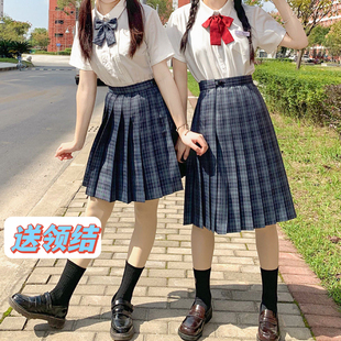 阿部 JK制服裙优等生长裙正版深夜幻境海苔校供感绿色格裙全套装