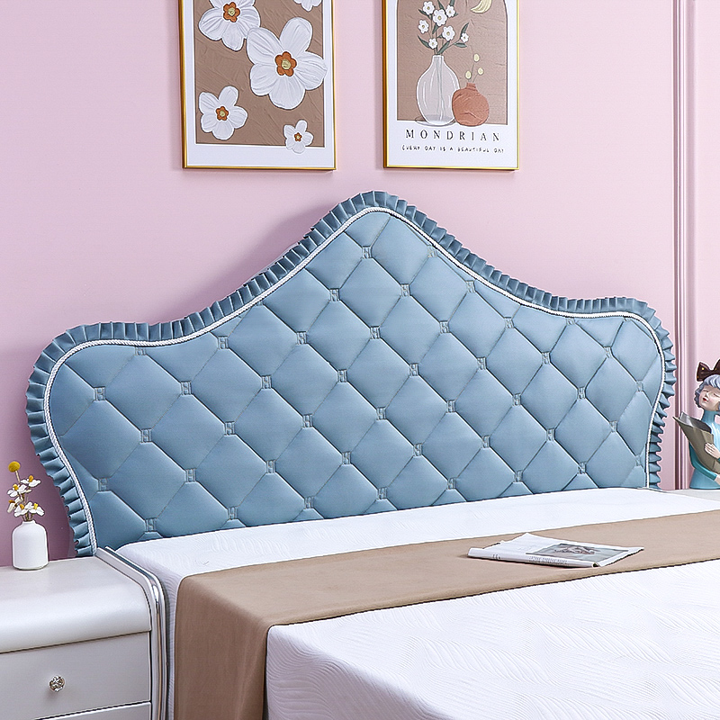 定制科技布免洗欧式床头套罩全包软包弧形半圆防撞加厚防尘保护套