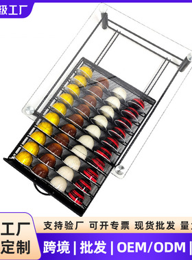 咖啡胶囊收纳盒抽屉款Vertuoline40颗装大容量欧美玻璃款收纳架