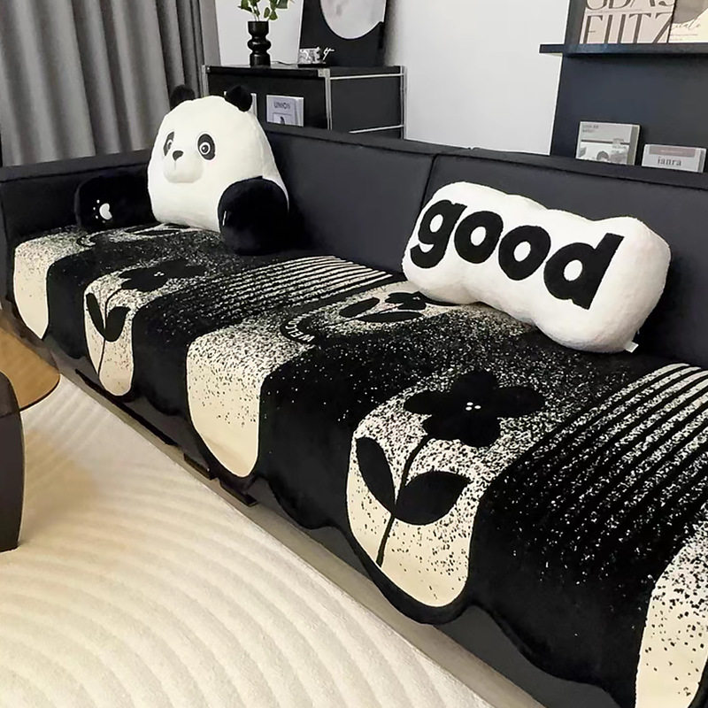 异形雪尼尔沙发垫新款四季通用沙发盖布一片式高级感防滑坐垫代发