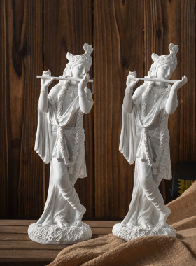 跨境印度克里希纳神像佛像装饰摆件东南亚家居办公室树脂工艺品