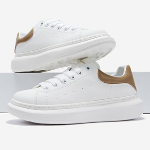 马克华菲2026新款春季经典小白鞋男情侣通勤百搭厚底运动板鞋软底