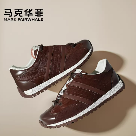 2026年春季新款马克华菲厚底百搭通勤高颜值情侣德训鞋男经典复古,流行男鞋,德训鞋,淘宝优惠券,粉丝福利购,淘宝优惠卷