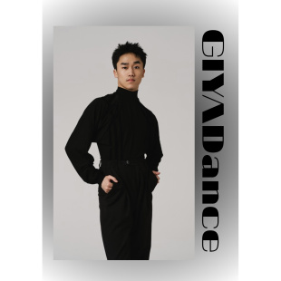 高领蝙蝠袖 新款 拉丁舞练功表演服 春季 GIYA「高领系统」男士