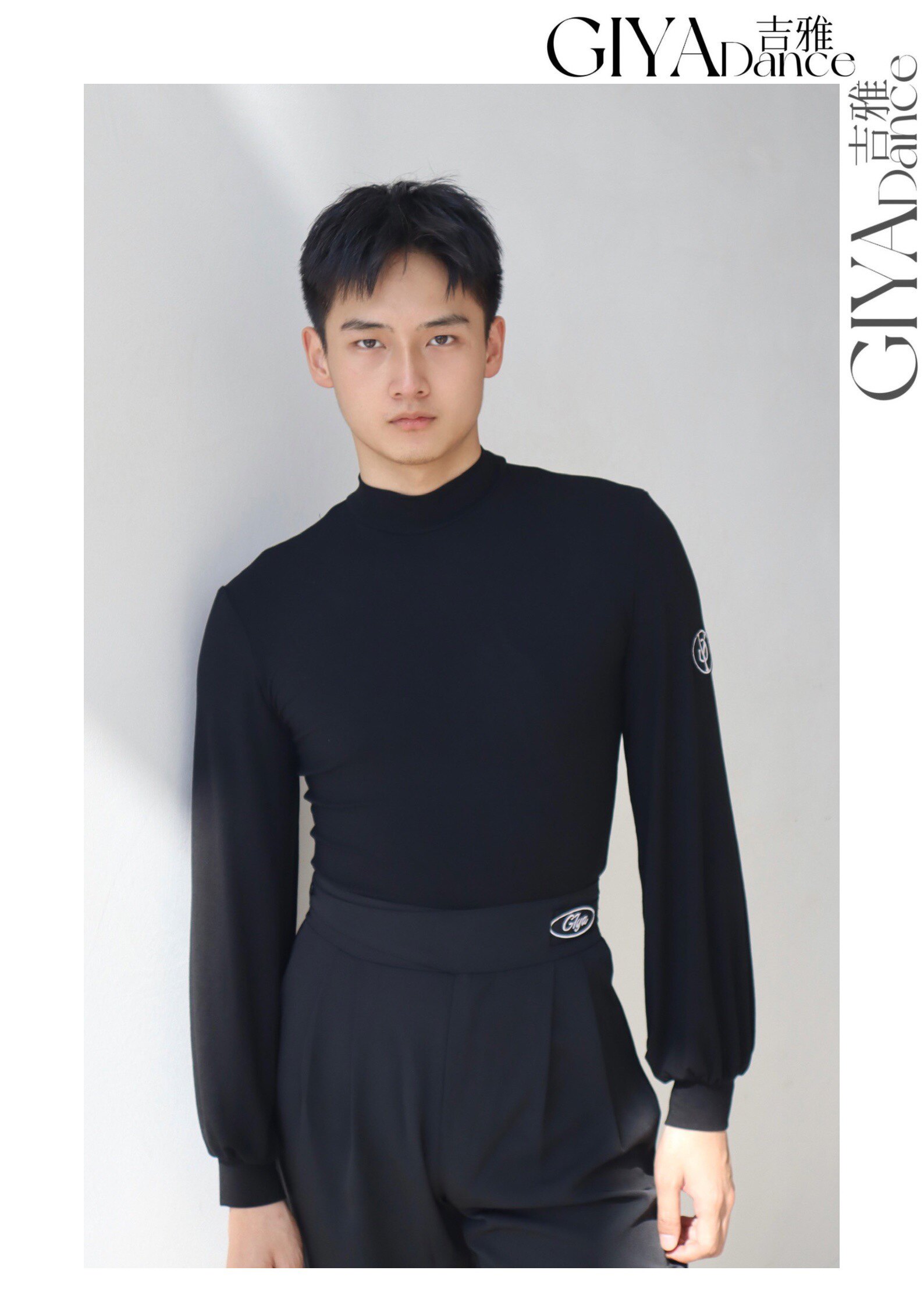 GIYA「纱·隐」高领系列 后背网纱 灯笼袖 暗扣修身