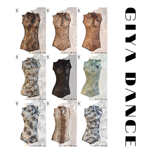 女士吉雅网纱拉丁舞蹈练功服