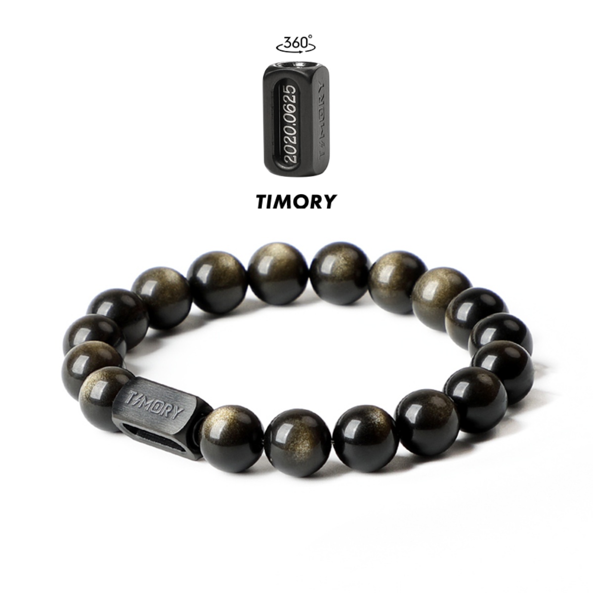 原创时间胶囊金曜石手链可刻字