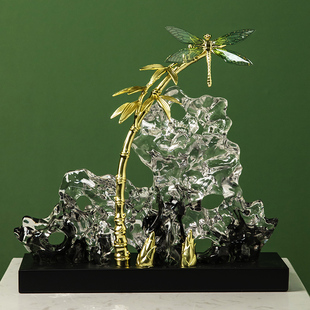 柏梵新中式太湖石摆件高档轻奢客厅办公室玄关装饰品酒柜开业礼品