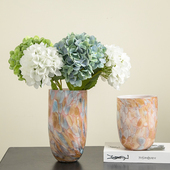 柏梵高档花瓶高级感彩色艺术网红玻璃花器客厅餐桌可水培插花摆件