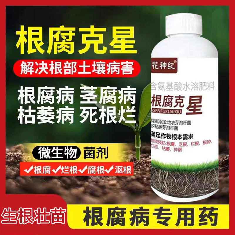 根腐病软腐病根腐快克烂根青枯沤根死根微茎基腐病专用药生物菌剂