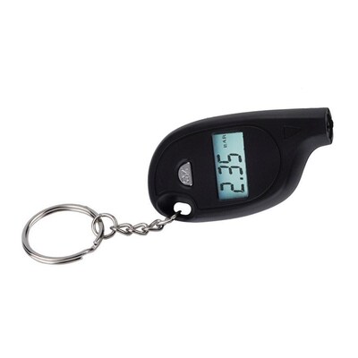 Mini Keychain LCD Digital Tire Tyre Air Pressure Gauge teste