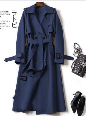 2024autumn women long trench jackets ladies suits jacket风衣