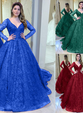 2023 Big size 4xl 5xl Wedding gown sequins beads大码宴会礼服