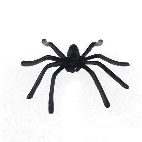 20 pc halloween plastic black spider joking toys decoration