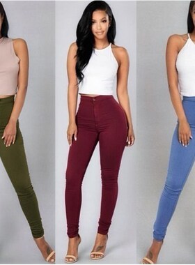 High Waist Jeans Femme Stch Women's Pants Denim ladiesdenim