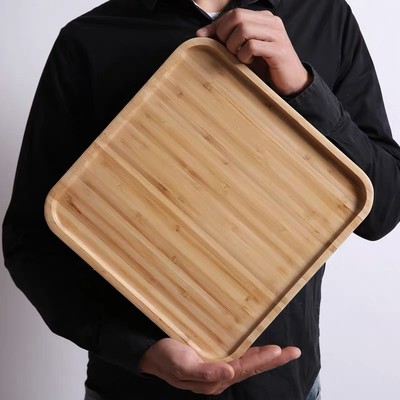 rectangular bamboo tray wooden plate wooden tea cup plate