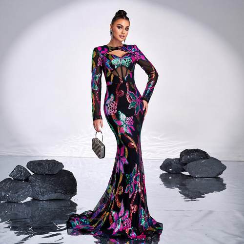 FloralSequinEvgGowBt