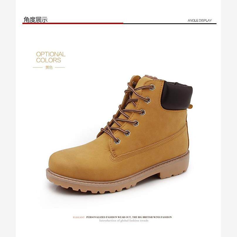 2017Winter men ankle  warm snow British short boots big yard