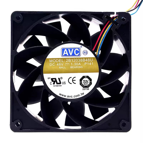 AVC原装正品2B12038B48U DC 48V 1.3A直流风扇变频器风扇12CM
