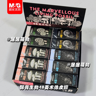 晨光奇妙活化石4B美术橡皮擦AXP963GW学生美术专用象皮彩色高消字