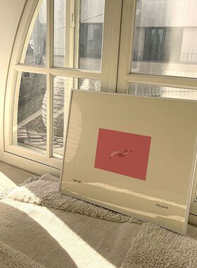 红色海鸥设计师款客厅背景墙装饰画咖啡厅餐厅工作室软装画挂墙画