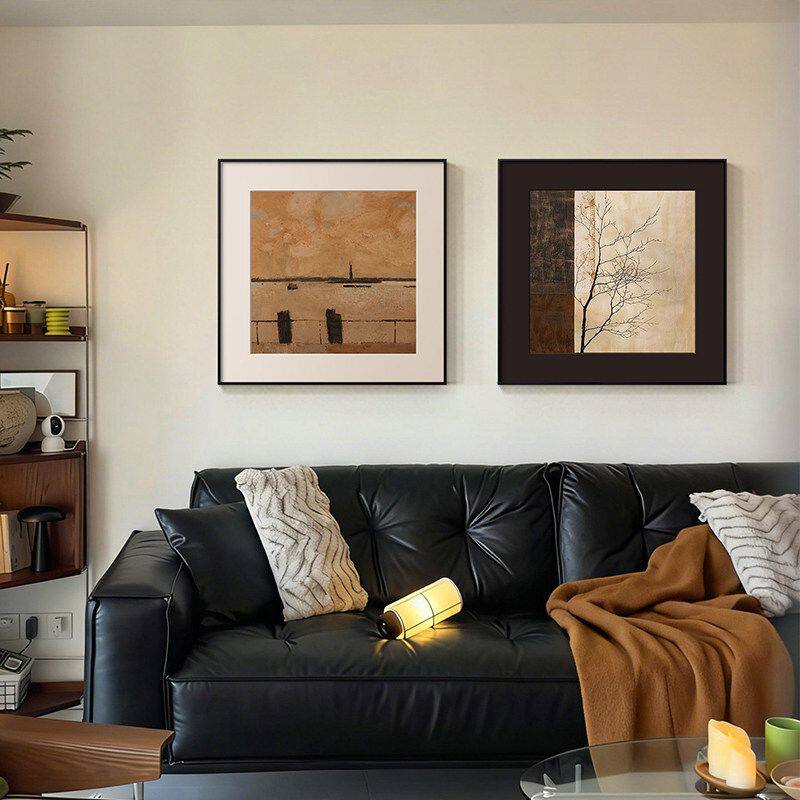 法式中古客厅装饰画现代简约壁画复古玄关走廊高级感餐厅卧室挂画