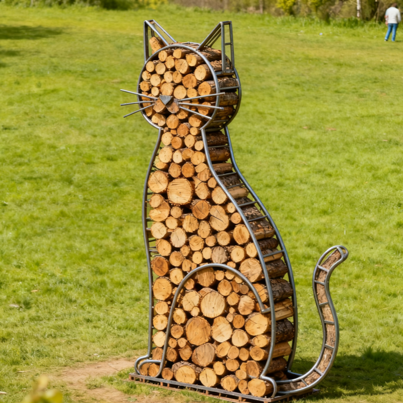 户外庭院景观网红打卡木柴木头动物造型装饰景区美陈装饰品摆件