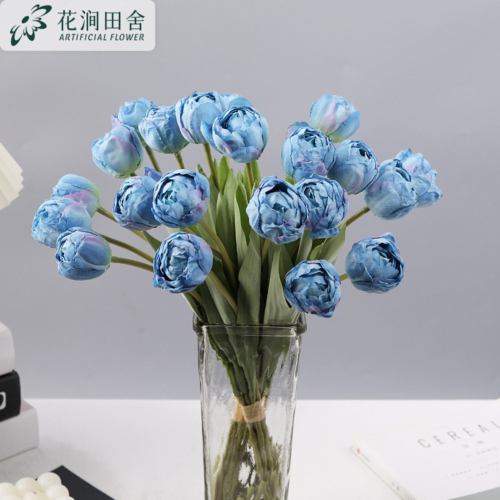 仿真花郁金香焦边把束