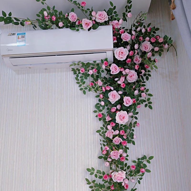 仿真花玫瑰假花藤条装饰